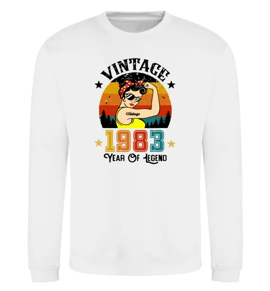 Свитшот Vintage 1983 Белый фото