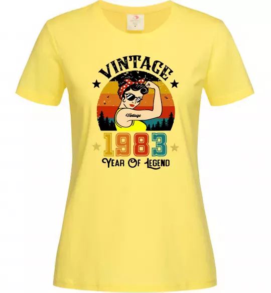 Жіноча футболка Vintage 1983 Лимонний фото