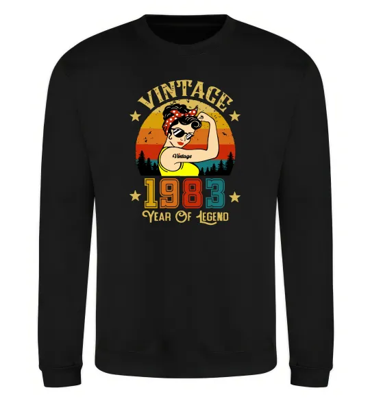 Свитшот Vintage 1983 Черный фото