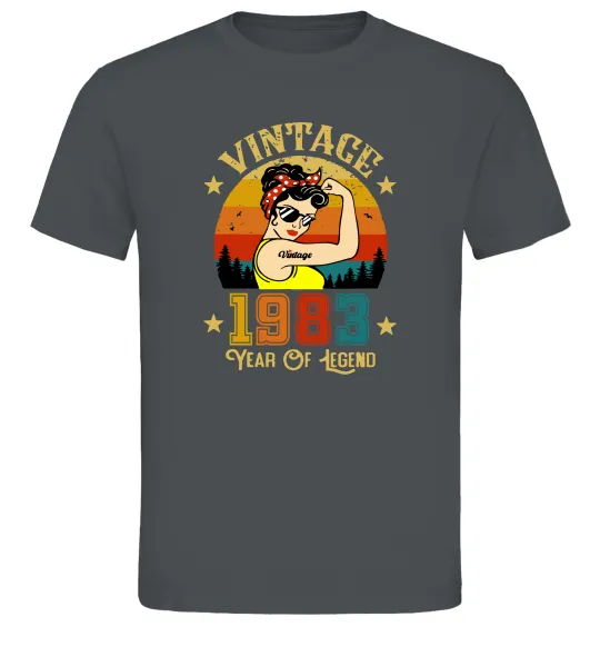 Мужская футболка Vintage 1983 Графит фото