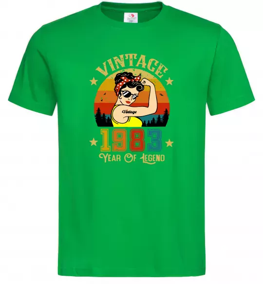 Мужская футболка Vintage 1983 Зеленый фото