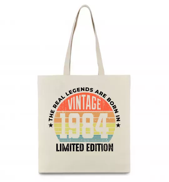 Эко-сумка Vintage 1984 Бежевый фото