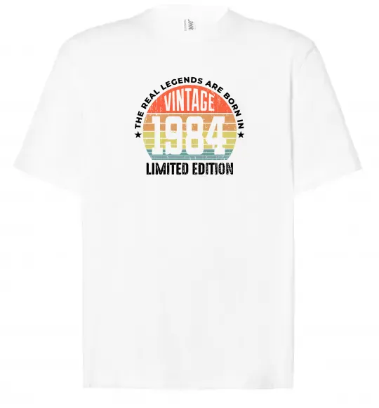 Футболка Оверсайз Vintage 1984 Белый фото