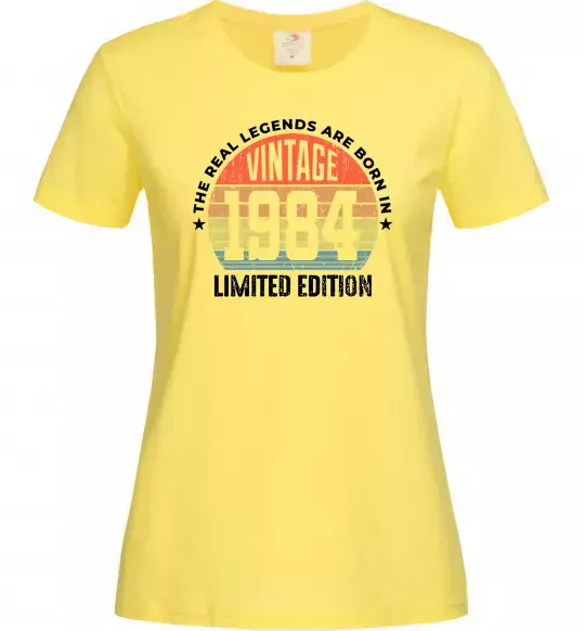 Женская футболка Vintage 1984 Лимонный фото