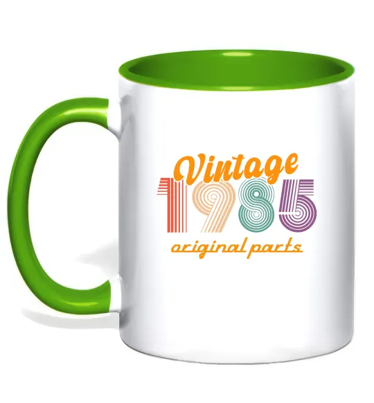 Чашка с цветной ручкой Vintage 1985 Лаймовый фото