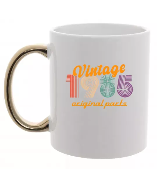 Чашка с цветной ручкой Vintage 1985 Золото фото