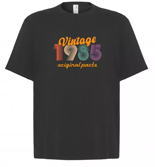 Футболка Оверсайз Vintage 1985 Черный фото