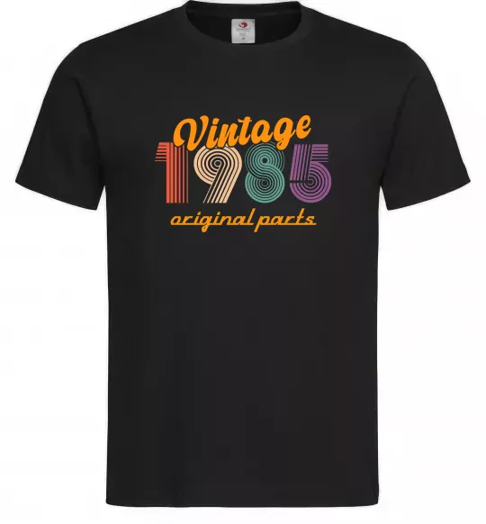 Мужская футболка Vintage 1985 Черный фото