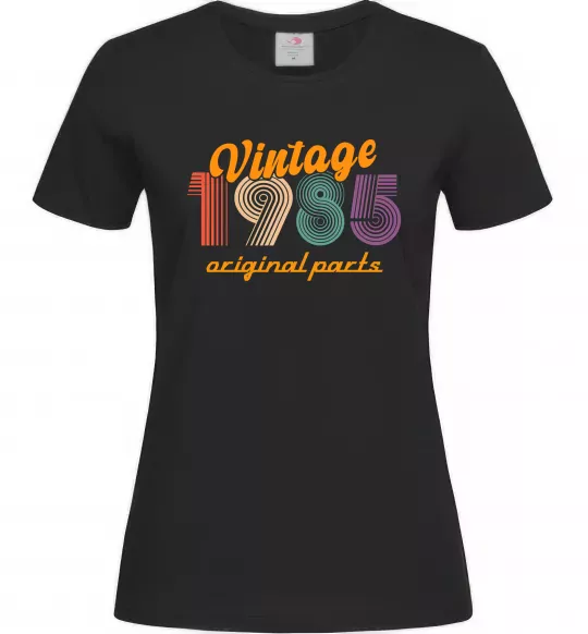 Женская футболка Vintage 1985 Черный фото