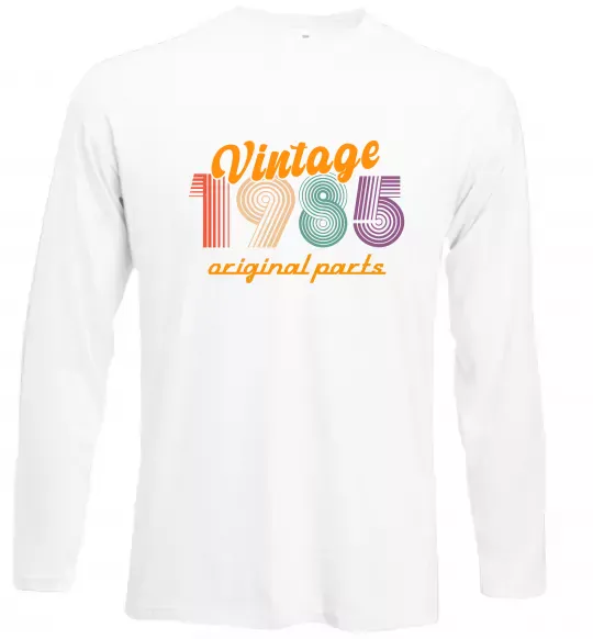 Лонгслив Vintage 1985 Белый фото