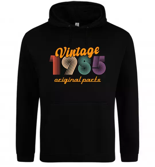 Чоловіча толстовка (худі) Vintage 1985 Чорний фото