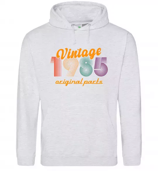 Чоловіча толстовка (худі) Vintage 1985 Сірий меланж фото