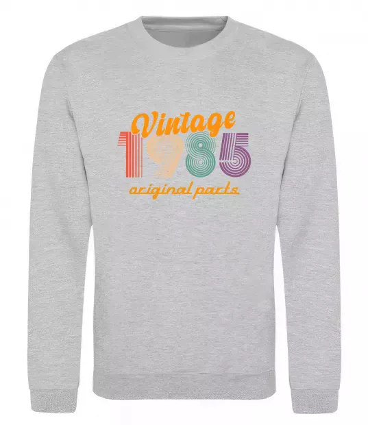 Світшот Vintage 1985 Сірий меланж фото