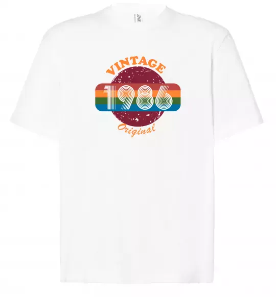 Футболка Оверсайз Vintage 1986 Белый фото