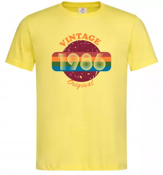 Мужская футболка Vintage 1986 Лимонный фото