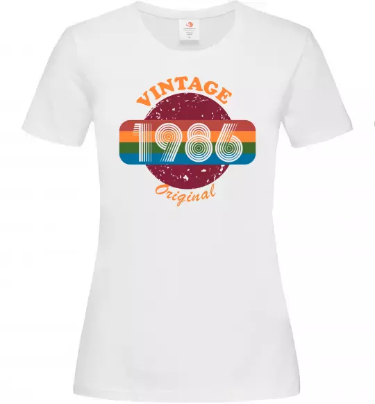 Женская футболка Vintage 1986 Белый фото