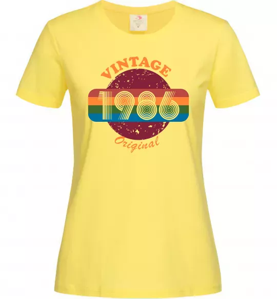 Женская футболка Vintage 1986 Лимонный фото