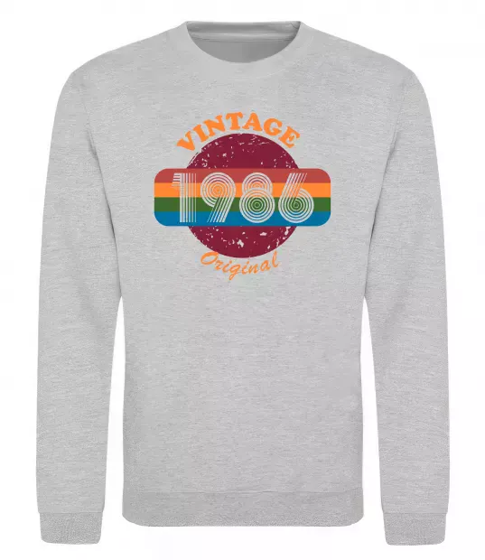 Світшот Vintage 1986 Сірий меланж фото