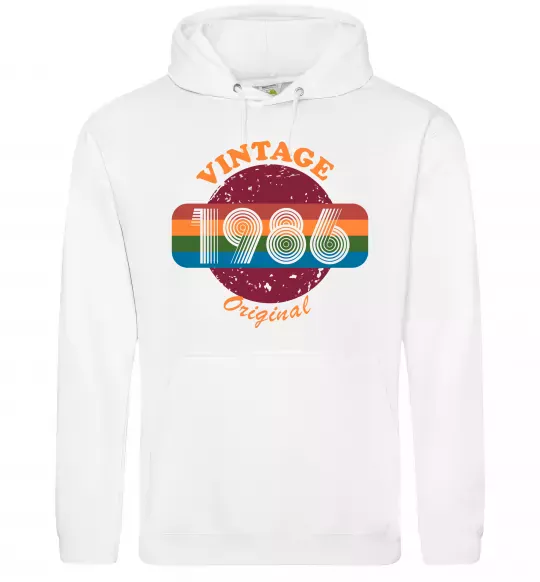 Женская толстовка (худи) Vintage 1986 Белый фото