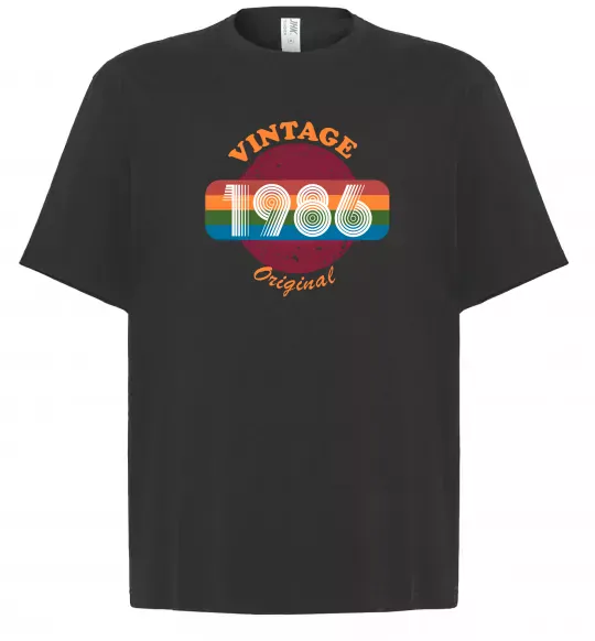 Футболка Оверсайз Vintage 1986 Черный фото