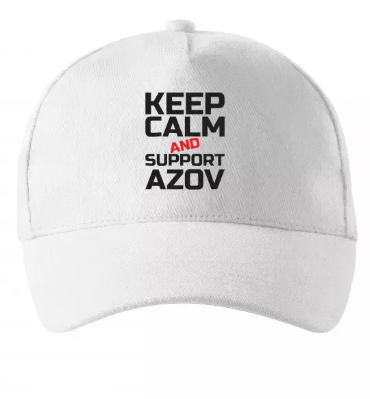 Кепка Keep calm and support Azov Белый фото