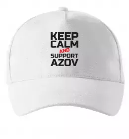 Кепка Keep calm and support Azov Белый фото