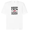 Футболка Оверсайз Keep calm and support Azov Білий фото