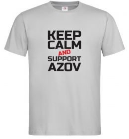 Мужская футболка Keep calm and support Azov Мужская футболка Keep calm and support Azov