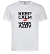 Чоловіча футболка Keep calm and support Azov Білий Чоловіча футболка Keep calm and support Azov Білий фото