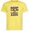 Чоловіча футболка Keep calm and support Azov Лимонний Чоловіча футболка Keep calm and support Azov Лимонний фото