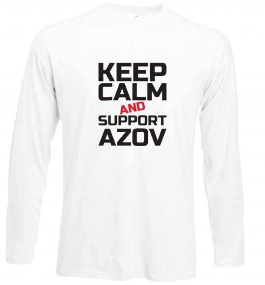 Реглан Keep calm and support Azov Белый фото