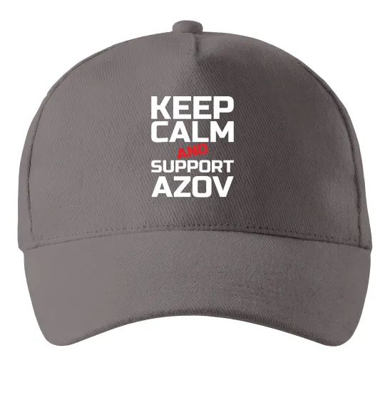 Кепка Keep calm and support Azov Серый фото