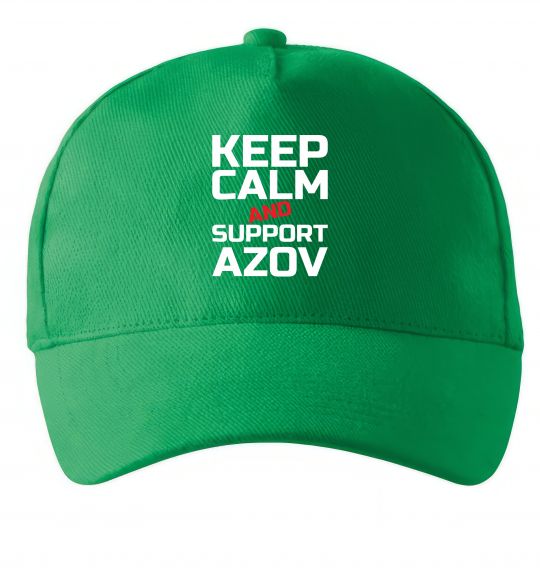 Кепка Keep calm and support Azov Зеленый фото