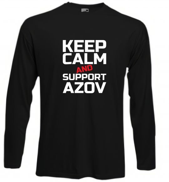 Реглан Keep calm and support Azov Черный фото