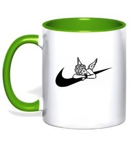 Чашка с цветной ручкой Янголятко ВИШИВКА Чашка с цветной ручкой Янголятко ВИШИВКА