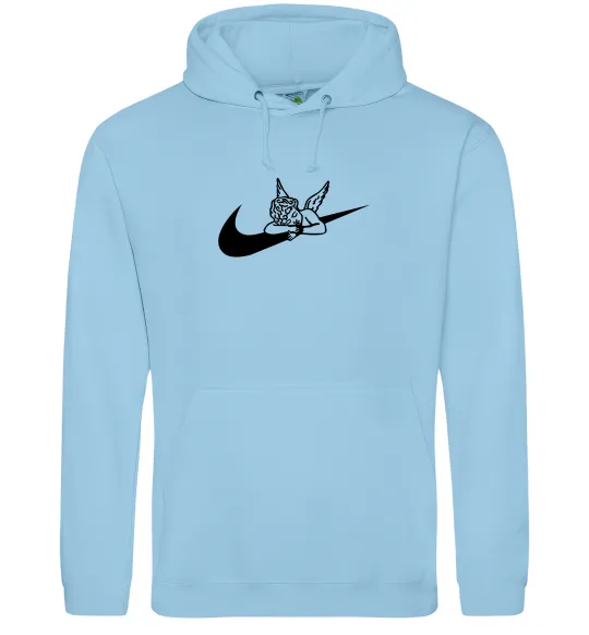 Жіноча толстовка (худі) Янголятко ВИШИВКА Блакитний фото