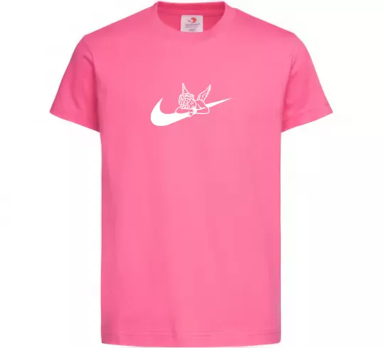 Детская футболка Янголятко ВИШИВКА Ярко-розовый фото