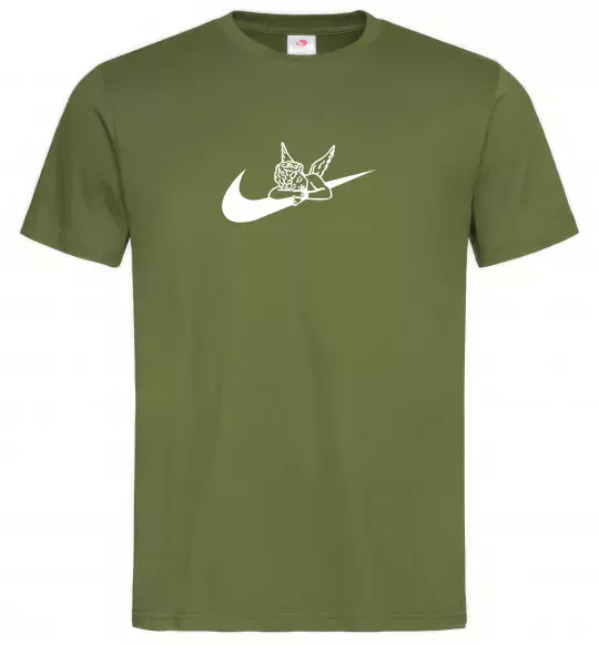 Мужская футболка Янголятко ВИШИВКА Оливковый фото