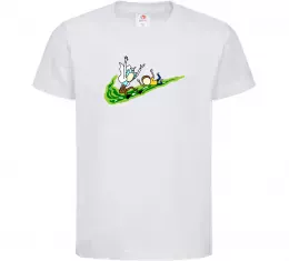 Детская футболка Рік та Морті ВИШИВКА Белый фото