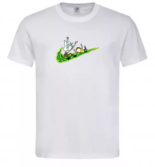 Мужская футболка Рік та Морті ВИШИВКА Белый фото