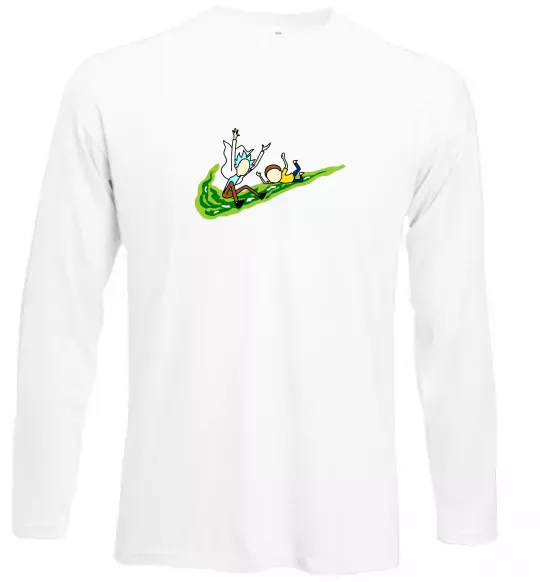 Лонгслив Рік та Морті ВИШИВКА Белый фото