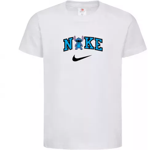 Детская футболка Стіч ВИШИВКА Белый фото