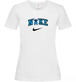 Женская футболка Стіч ВИШИВКА Белый фото