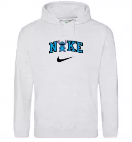 Мужская толстовка (худи) Стіч ВИШИВКА Серый меланж фото