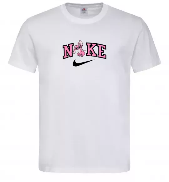 Чоловіча футболка Енджел (Стіч) ВИШИВКА Білий фото