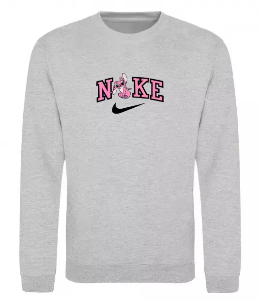 Свитшот Енджел (Стіч) ВИШИВКА Серый меланж фото