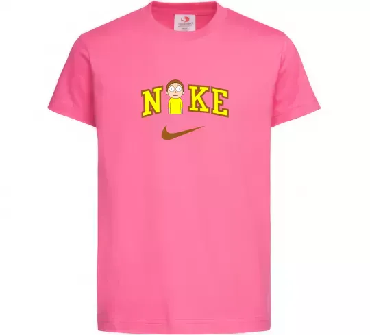 Дитяча футболка Морті Сміт ВИШИВКА Яскраво-рожевий фото