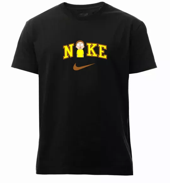 Чоловіча преміум футболка Морті Сміт ВИШИВКА Чорний фото