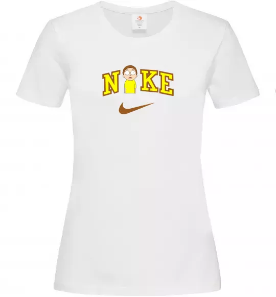 Жіноча футболка Морті Сміт ВИШИВКА Білий фото