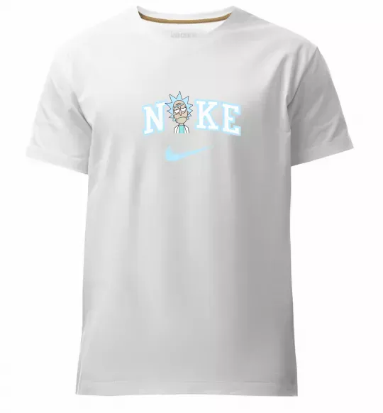 Чоловіча преміум футболка Рік Санчез ВИШИВКА Білий фото